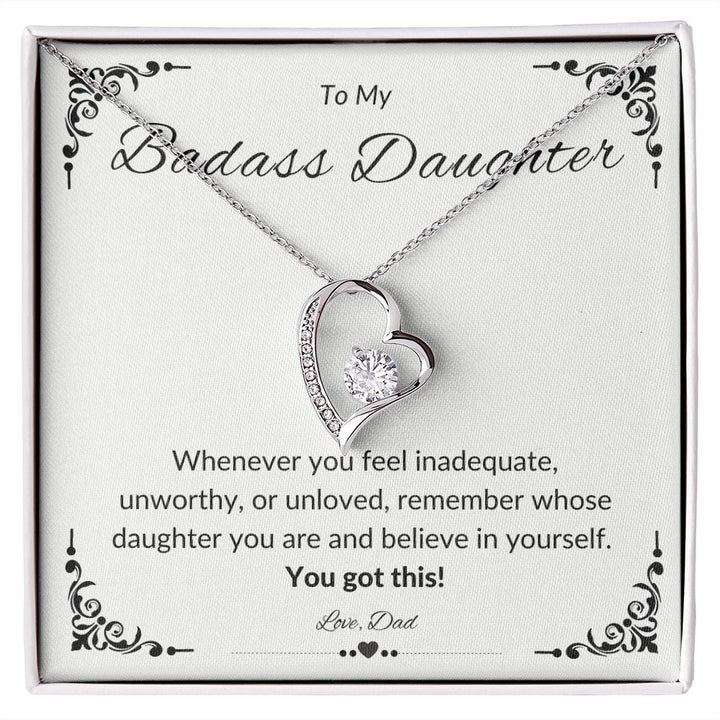 To My Badass Daughter - Interlocking Hearts Necklace – Our Special Moments